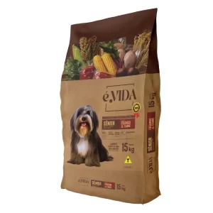 Ração Seca É Vida Frango e Carne para Cães Senior Raças Pequenas